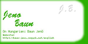 jeno baun business card