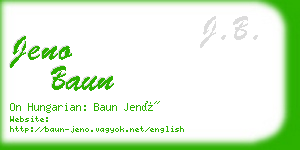 jeno baun business card